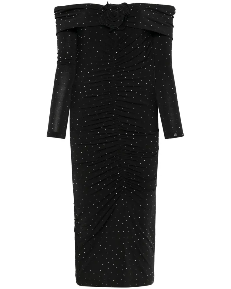 NISSA Midikleid mit Kristallen - Schwarz Schwarz