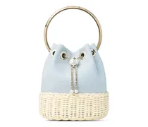 Korbtasche mit Henkel - Blau