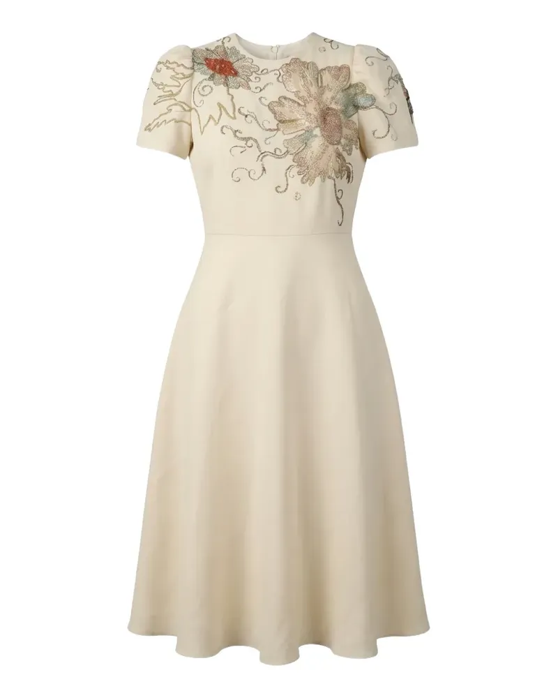 Valentino Garavani Paillettenkleid mit Blumen-Stickerei - Nude Nude