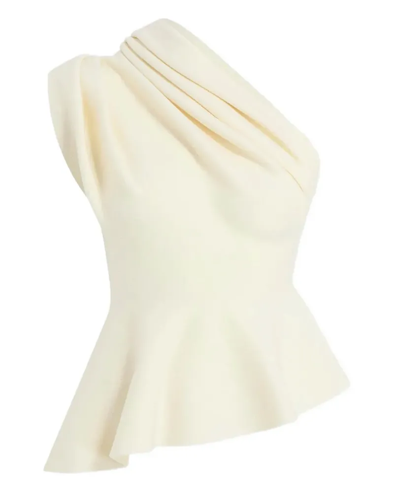KHAITE Drapiertes One-Shoulder-Top - Weiß Weiß