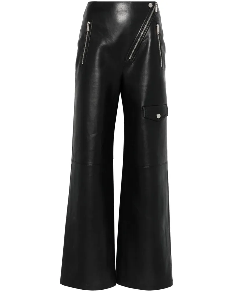 Nanushka Hose aus Leder - Schwarz Schwarz