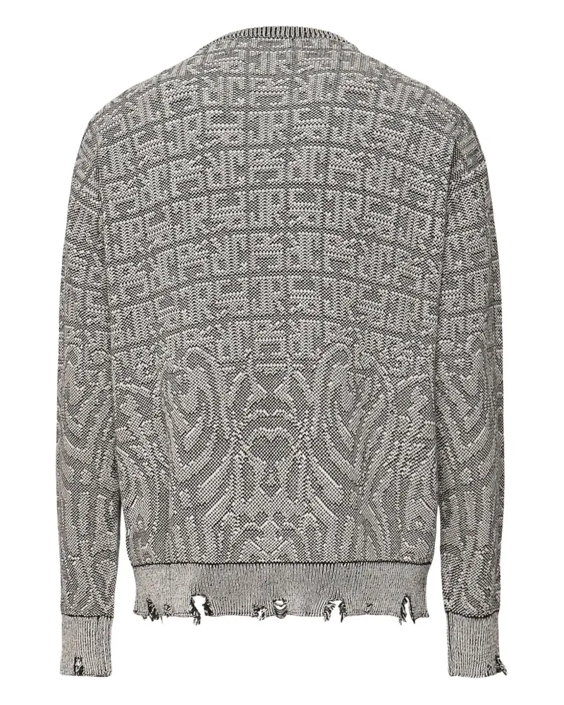 John Richmond Pullover mit ausgefranstem Saum - Grau Grau