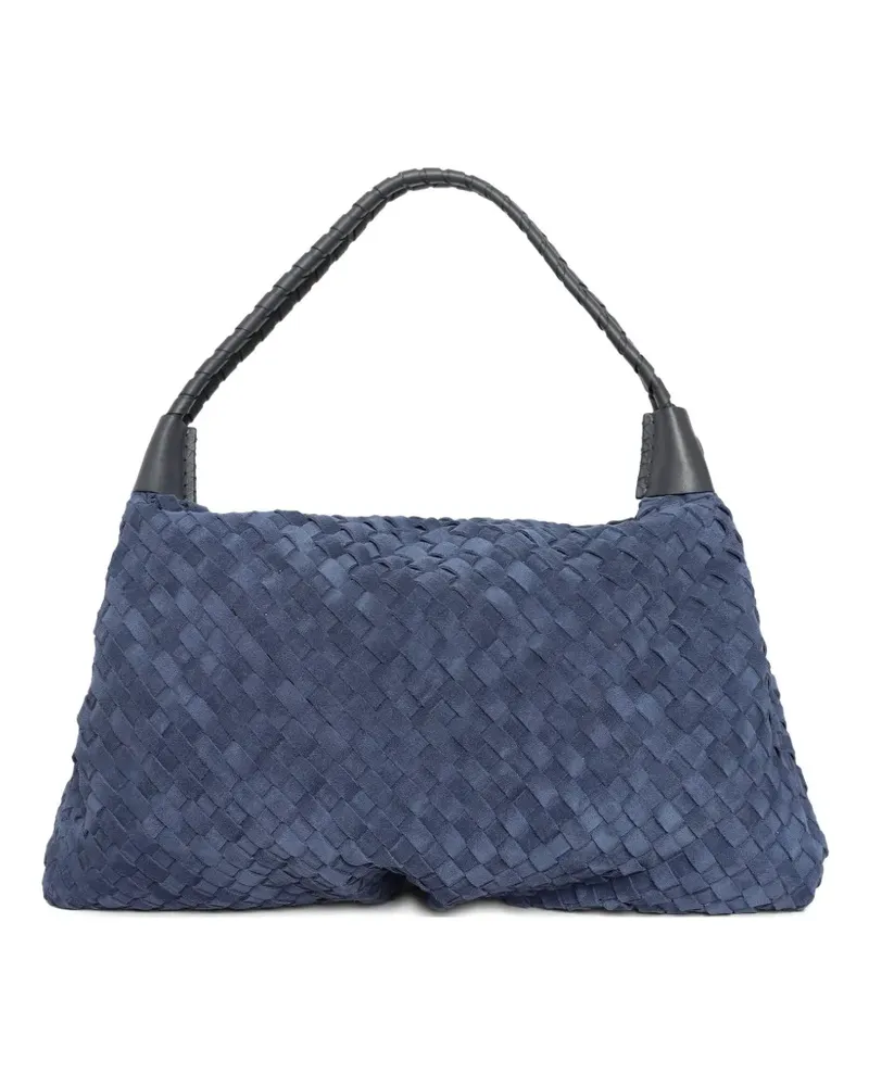 Sarah Chofakian Geflochtene Schultertasche - Blau Blau