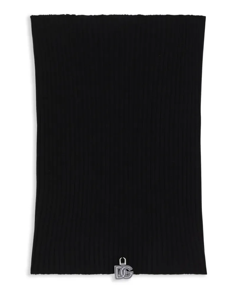 Dolce & Gabbana Rundschal aus geripptem Strick - Blau Blau