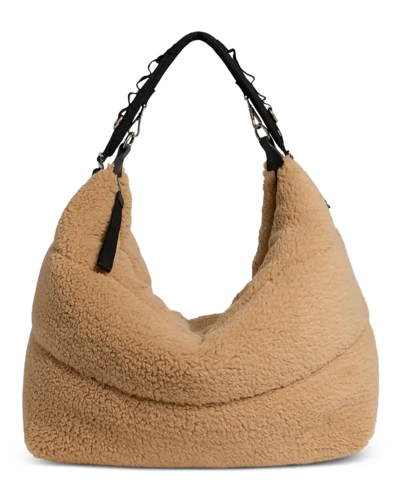 Dsquared2 Après Ski Schultertasche mit Fleece-Struktur - Nude Nude
