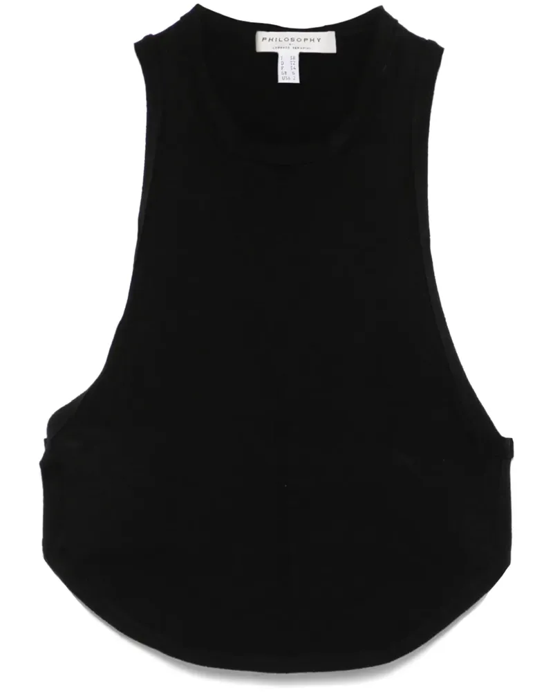 Philosophy Di Lorenzo Serafini Rückenfreies Cropped-Top - Schwarz Schwarz