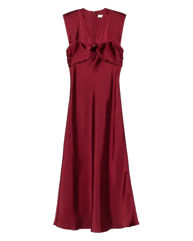 Sandro Midikleid mit V-Ausschnitt - Rot Rot