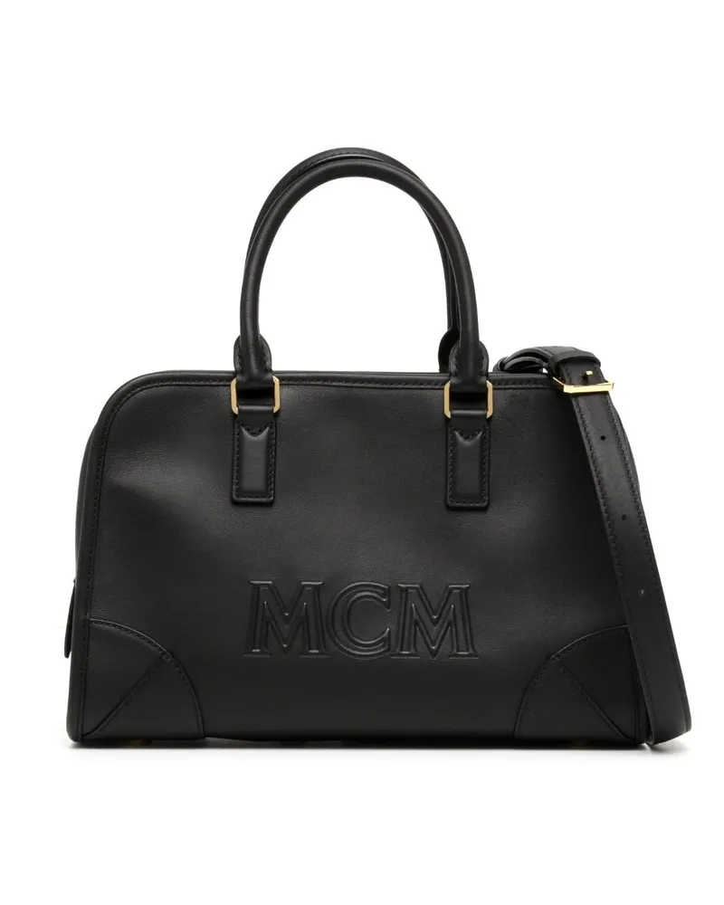 MCM Mittelgroße Aren Boston Tasche - Schwarz Schwarz