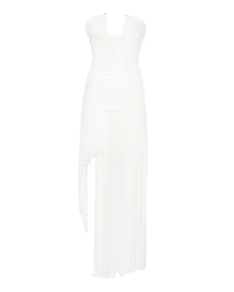 Christopher Esber Arced ruched asymmetric dress - Weiß Weiß