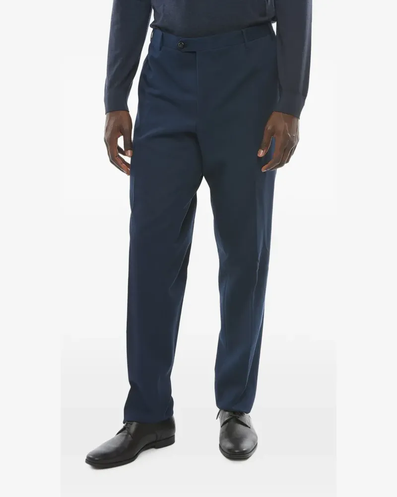 Corneliani Academy cotton-twill trousers - Blau Blau