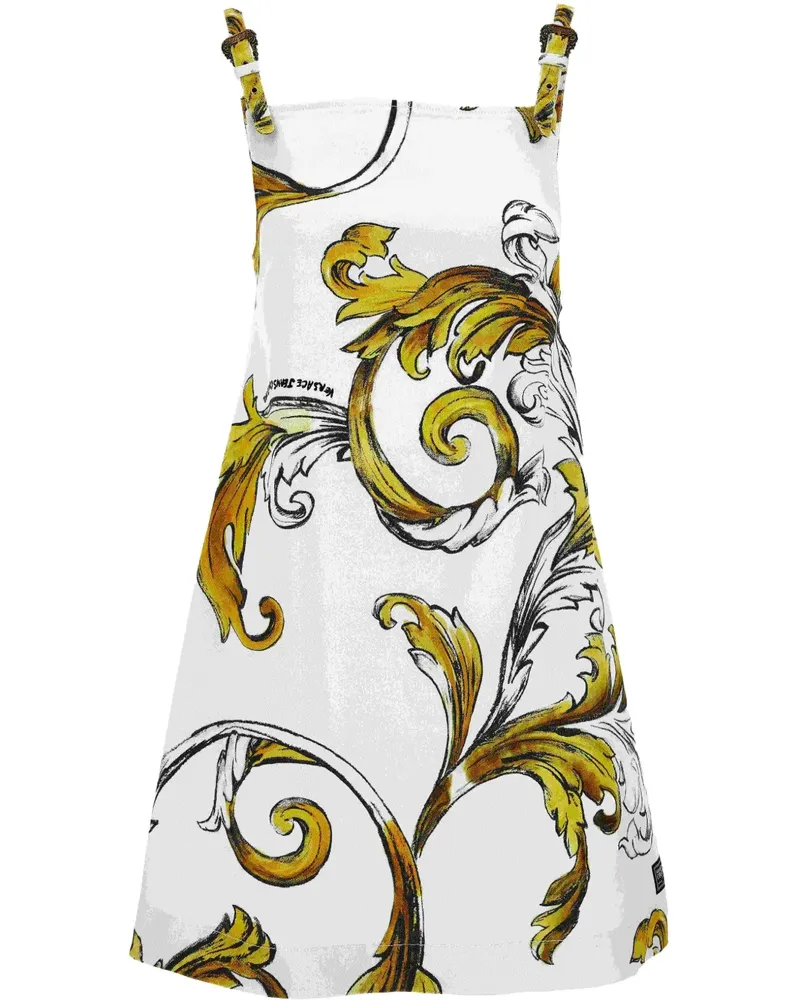 Versace Jeans Minikleid mit Print - Weiß Weiß