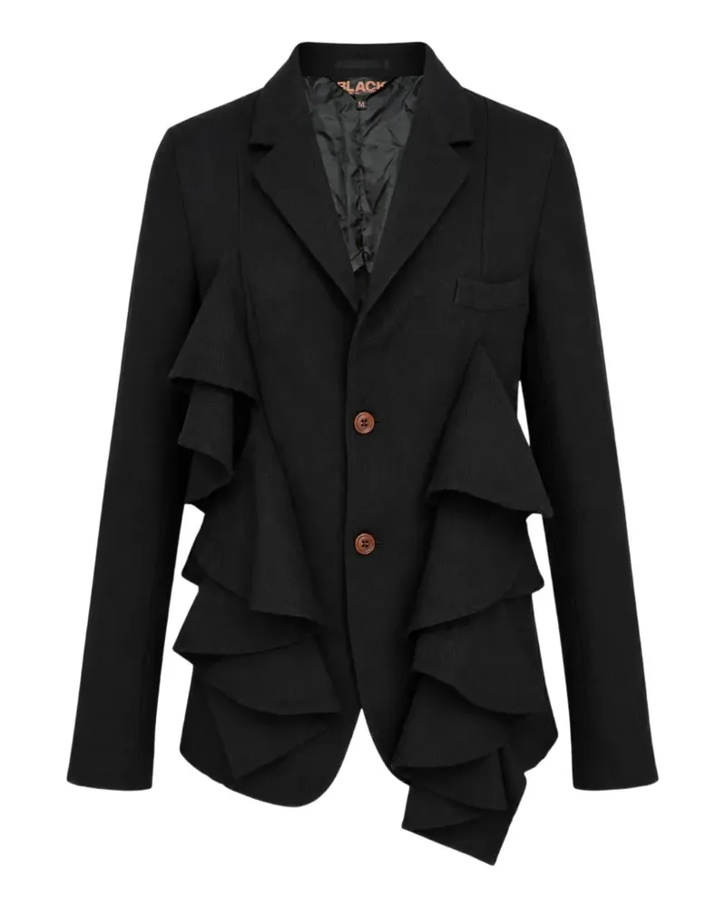 Comme des Garçons ruffled gabardine blazer - Schwarz Schwarz