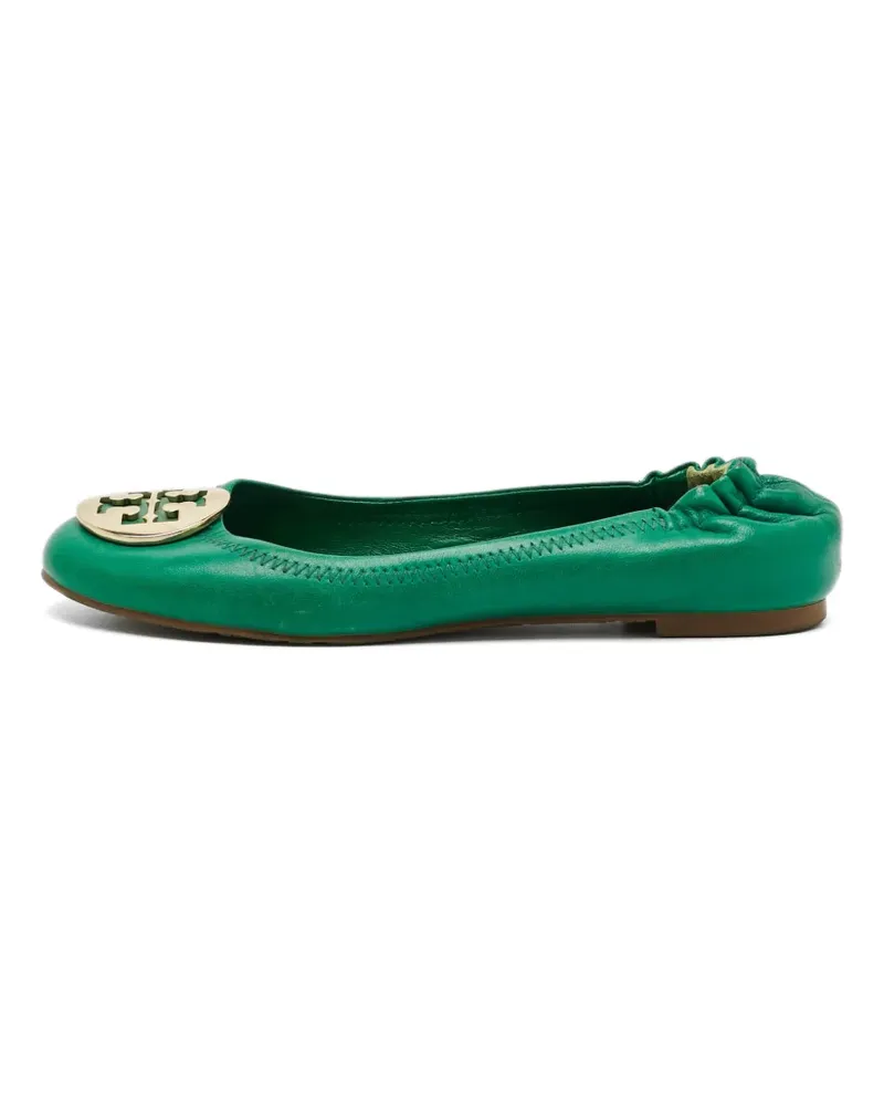 Tory Burch Minnie Ballerinas mit Logo - Grün Grün