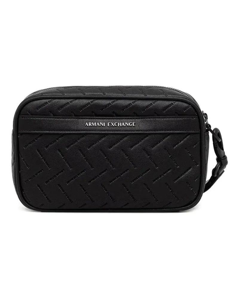 Armani Exchange Kulturbeutel mit Logo - Schwarz Schwarz