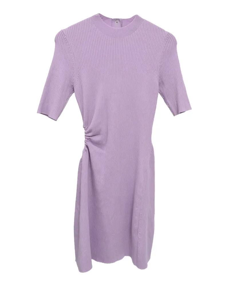 Maje Geripptes Minikleid mit Cut-Out - Violett Violett