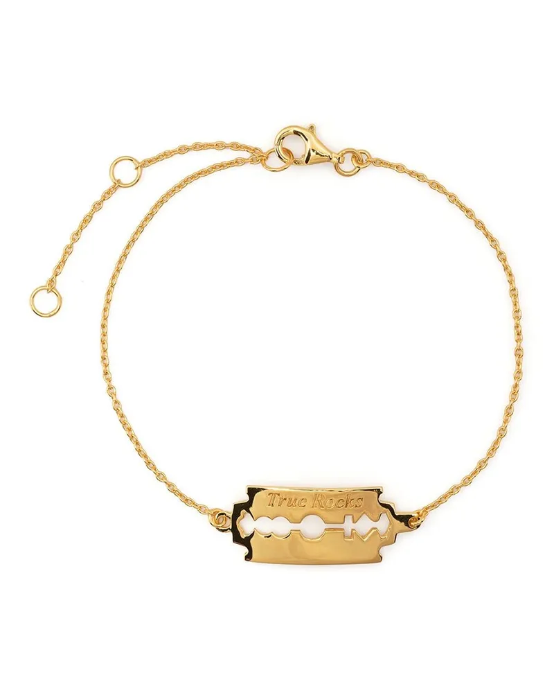 True Rocks Armband mit Rasierklinge - Gold Gold