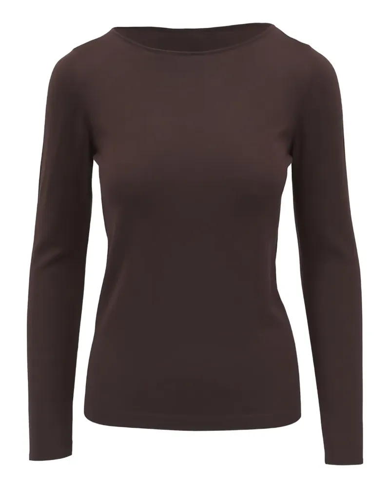 Brunello Cucinelli Fein gestricktes T-Shirt - Braun Braun