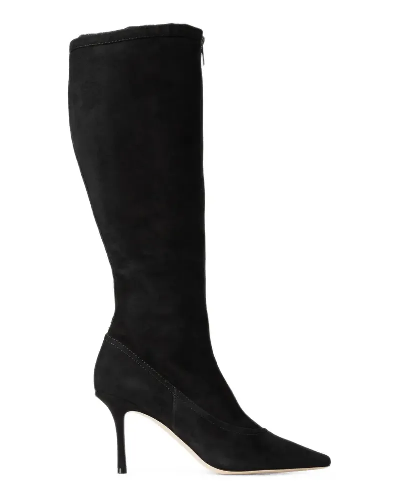 Jimmy Choo Jozi 85 Stiefel aus Wildleder - Schwarz Schwarz
