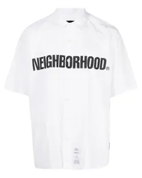 Neighborhood Hemd mit Logo-Print Weiß