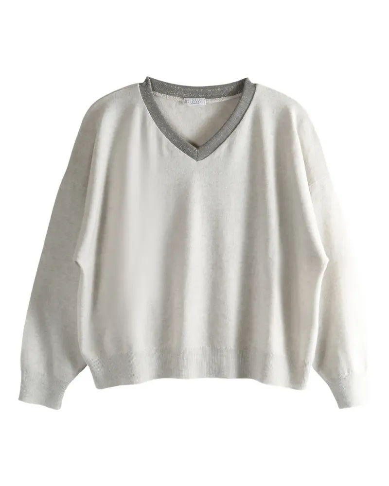 Brunello Cucinelli V-neck sweater - Nude Nude