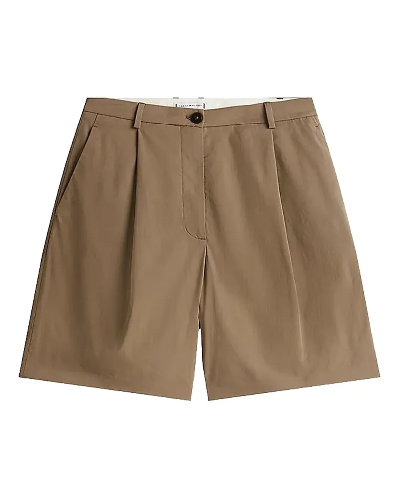 Tommy Hilfiger Shorts mit Bundfalten - Braun Braun