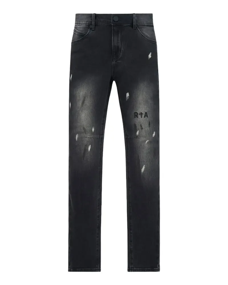 RTA Bryant paint-splatter jeans - Schwarz Schwarz