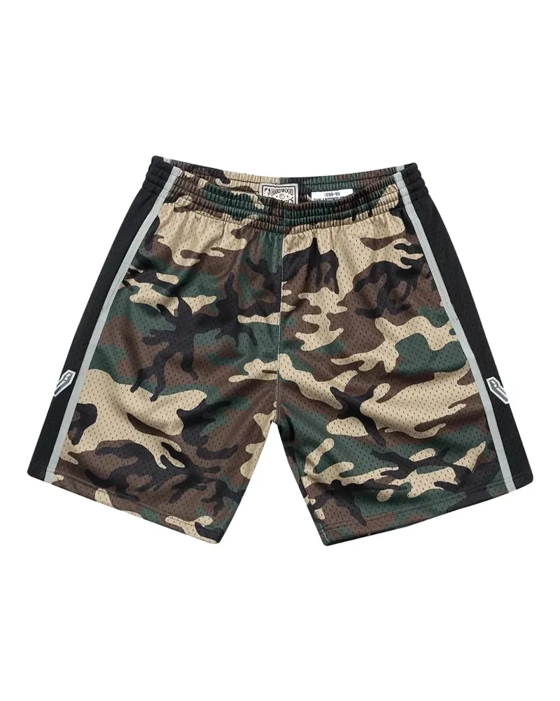 Mitchell & Ness x NBA San Antonio Spurs Camouflage-Shorts - Grün Grün