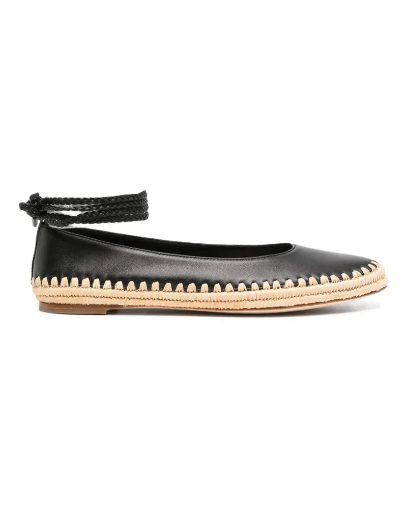 Max Mara Espadrilles mit geflochtenen Riemen - Schwarz Schwarz
