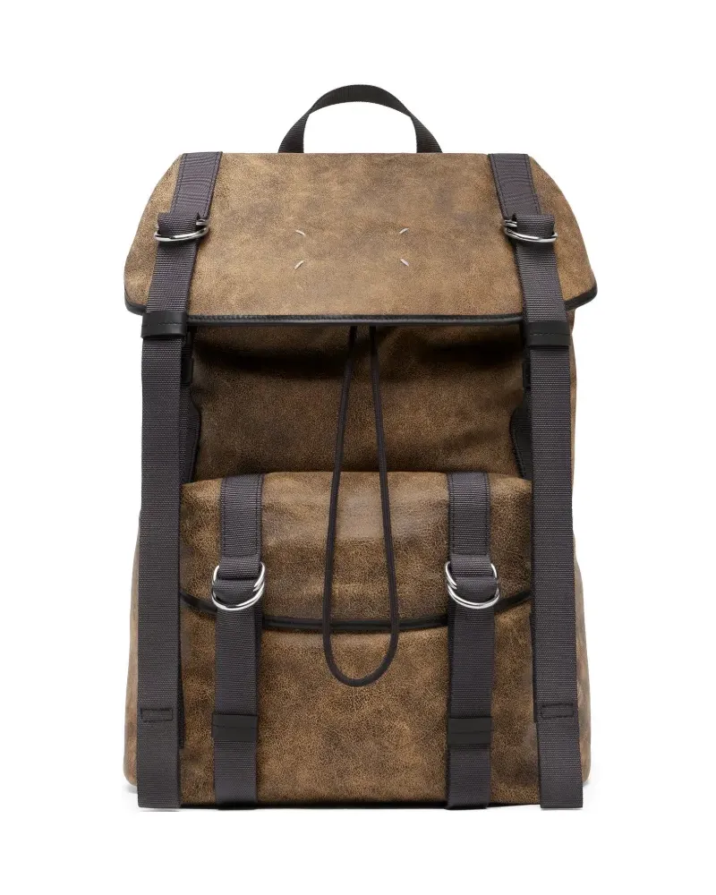 Maison Margiela Rucksack aus Rissleder - Braun Braun