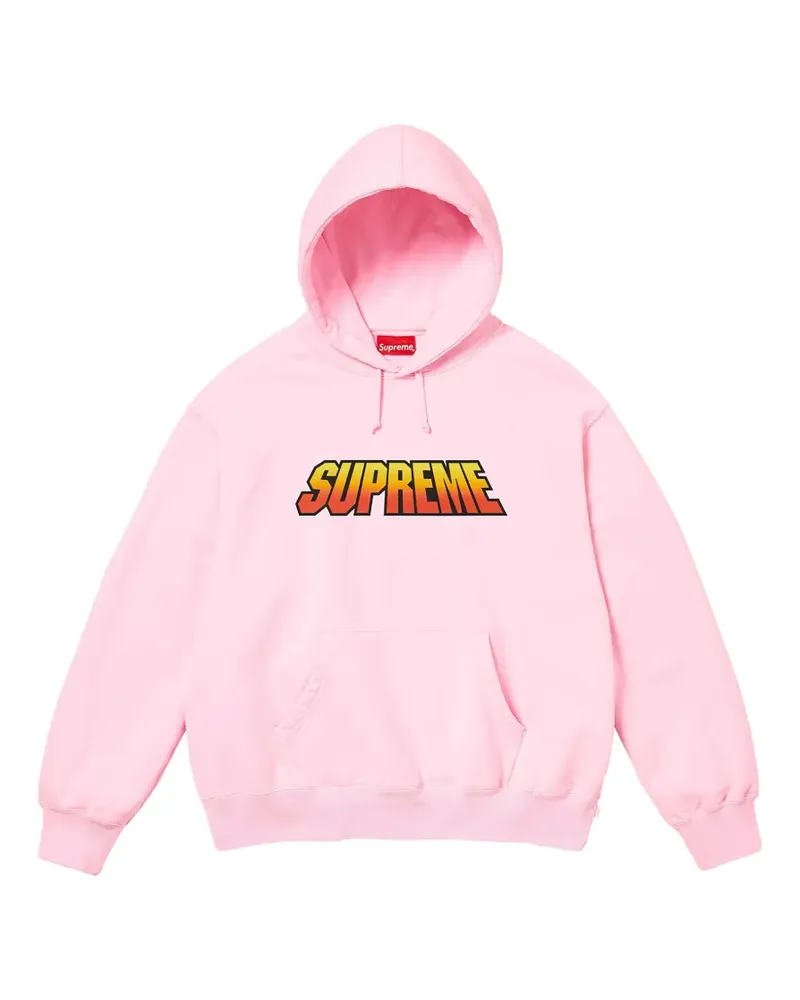 Supreme Being gradient logo-print hoodie - Rosa Rosa