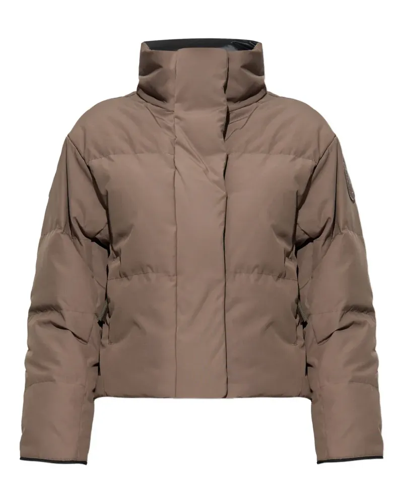 Canada Goose logo-patch puffer jacket - Grau Grau