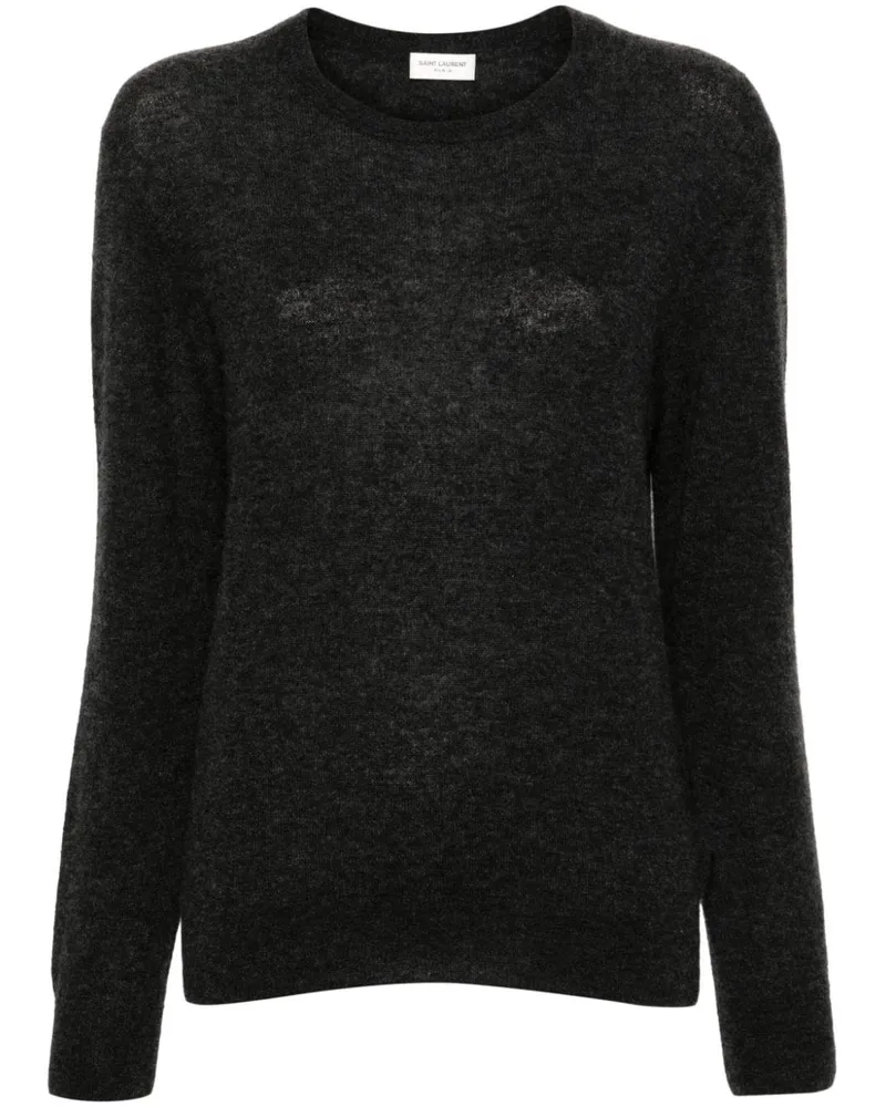 Saint Laurent Pullover mit Rundhalsausschnitt - Schwarz Schwarz