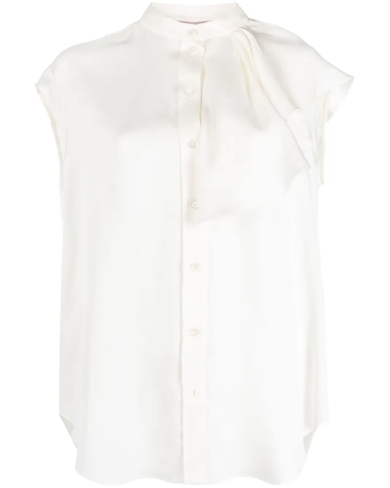 Alexander McQueen Top mit Volant - Weiß Weiß