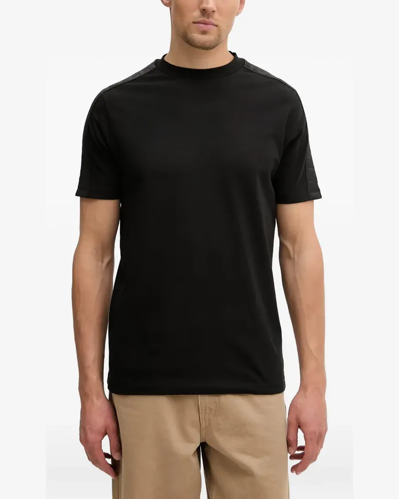 Karl Lagerfeld T-Shirt mit Logo-Streifen - Schwarz Schwarz