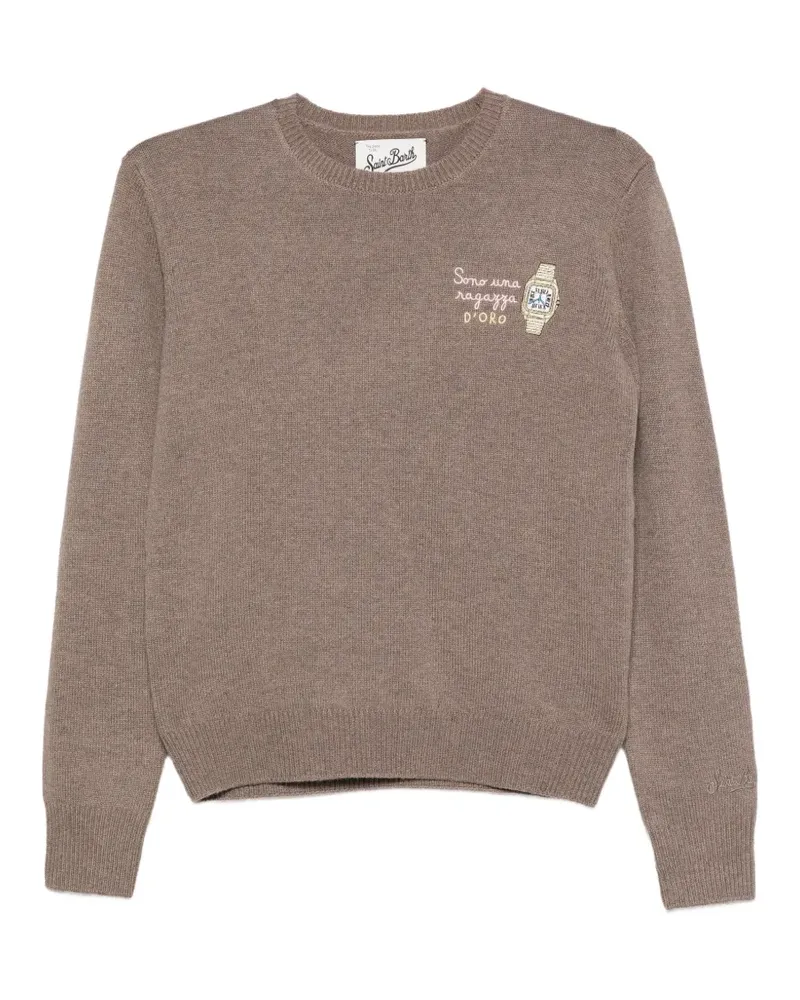 MC2 Saint Barth New Queen embroidered crew-neck sweater - Nude Nude