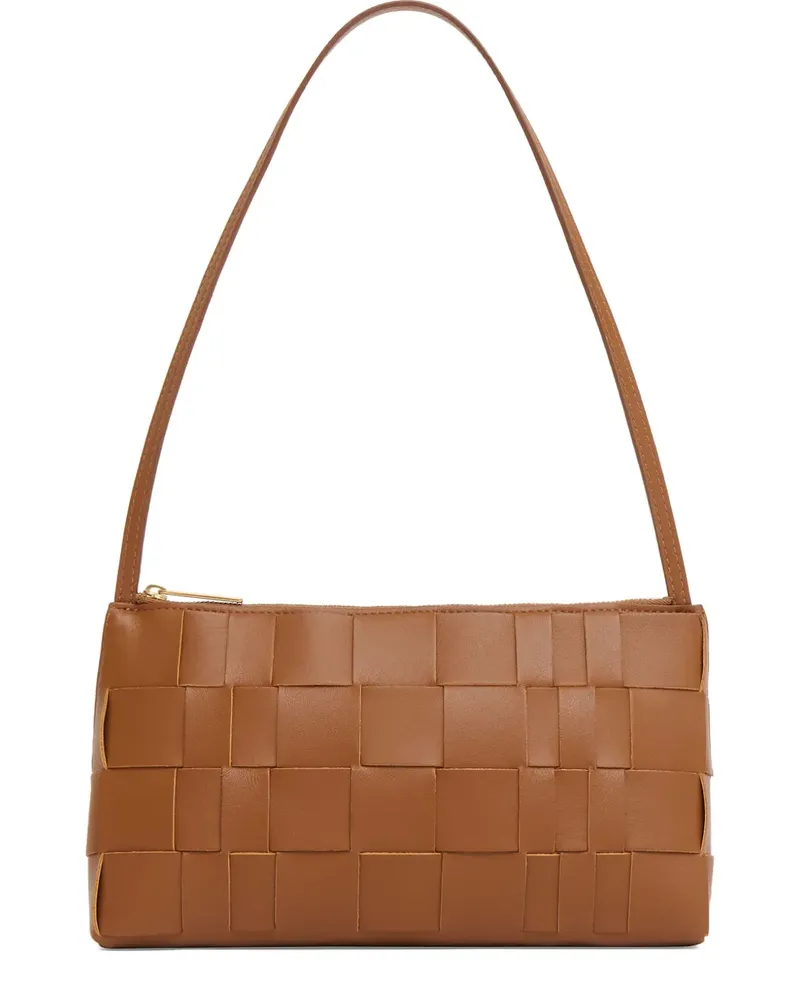 Mansur Gavriel Gewebte Gaia Schultertasche - Braun Braun