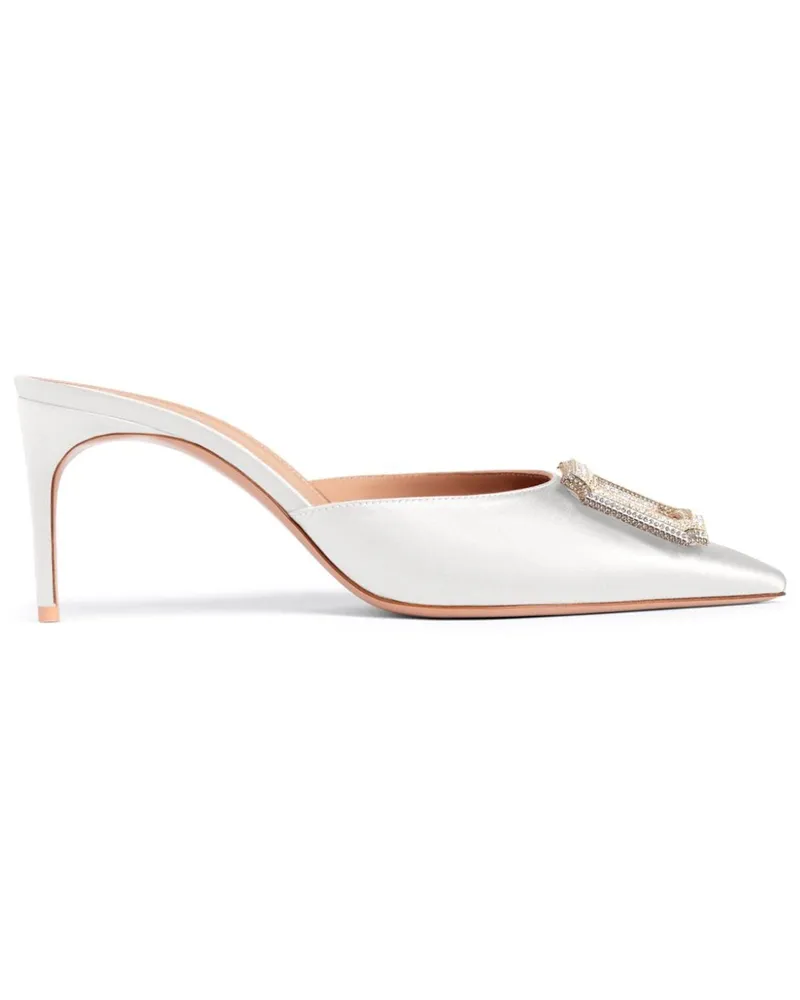 Malone Souliers Mona Mules 70mm - Weiß Weiß