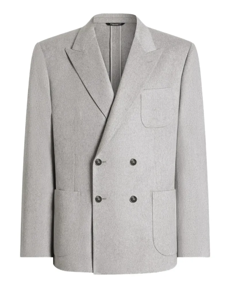 Dolce & Gabbana double-breasted virgin-wool jacket - Grau Grau