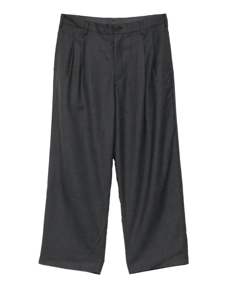 Yohji Yamamoto Hose mit Falten - Grau Grau