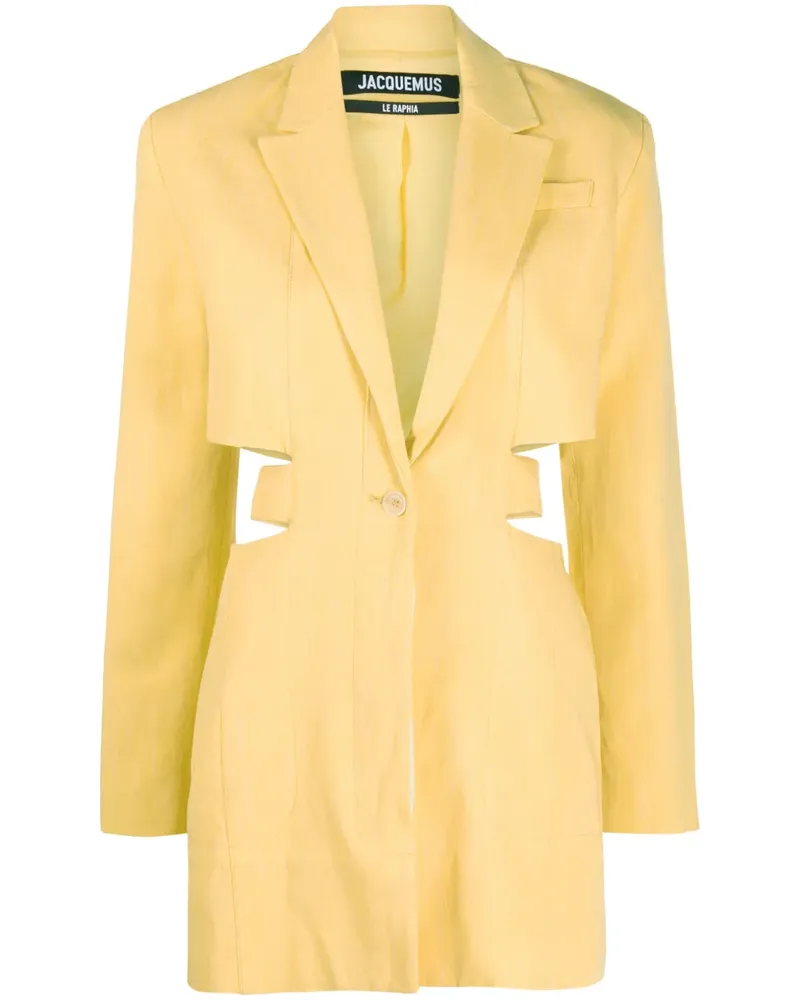 Jacquemus Kleid mit Cut-Outs im Blazer-Look - Gelb Gelb