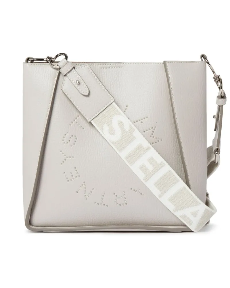Stella McCartney Schultertasche aus veganem Leder mit Logo - Grau Grau