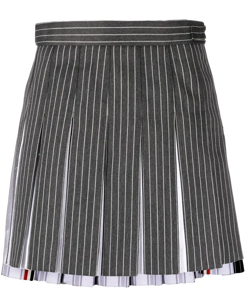 Thom Browne Faltenrock mit Nadelstreifen - Grau Grau
