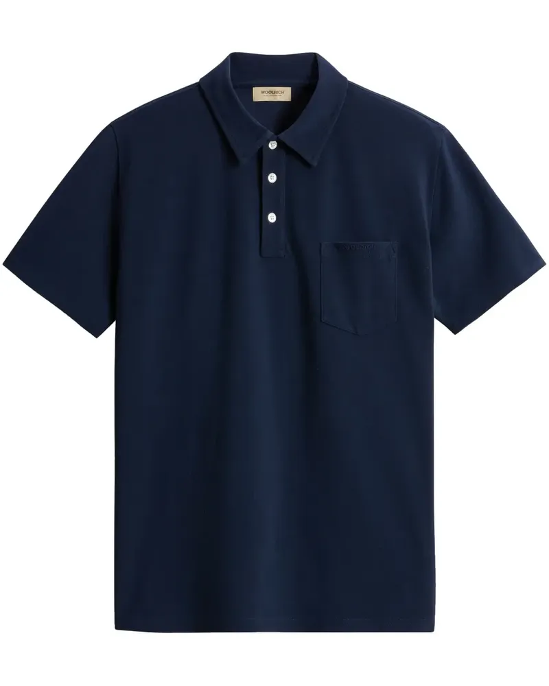 Woolrich Klassisches Poloshirt Blau
