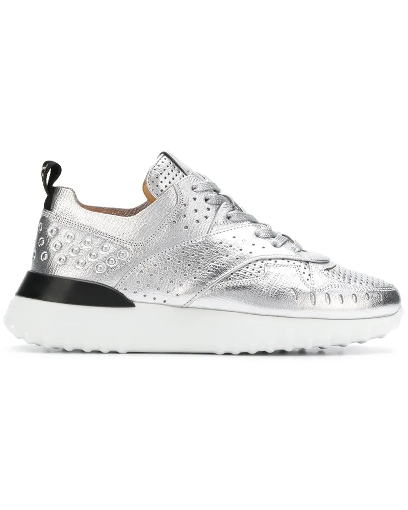 TOD'S Perforierte Sneakers - Metallic Metallic