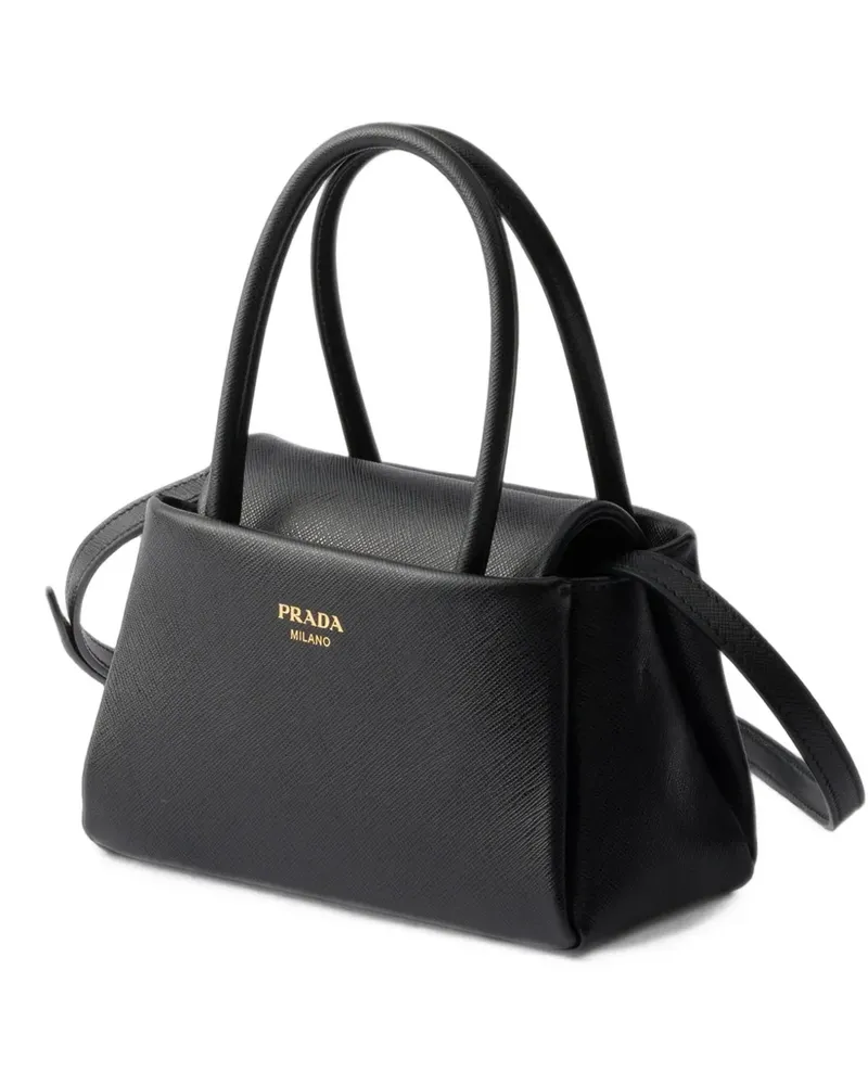 Prada Mini Passage Handtasche aus Saffiano-Leder - Schwarz Schwarz