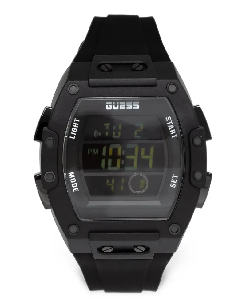 Guess digital tonneau 43mm watch - Schwarz Schwarz