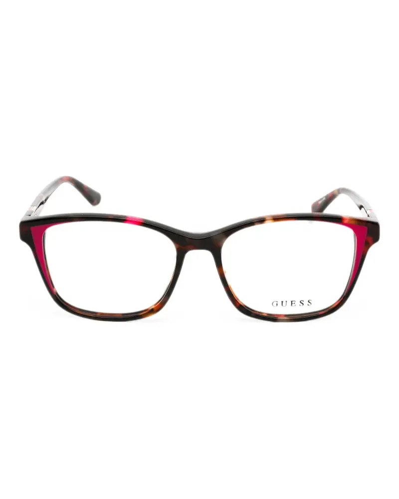 Guess Brille mit eckigem Gestell - Braun Braun