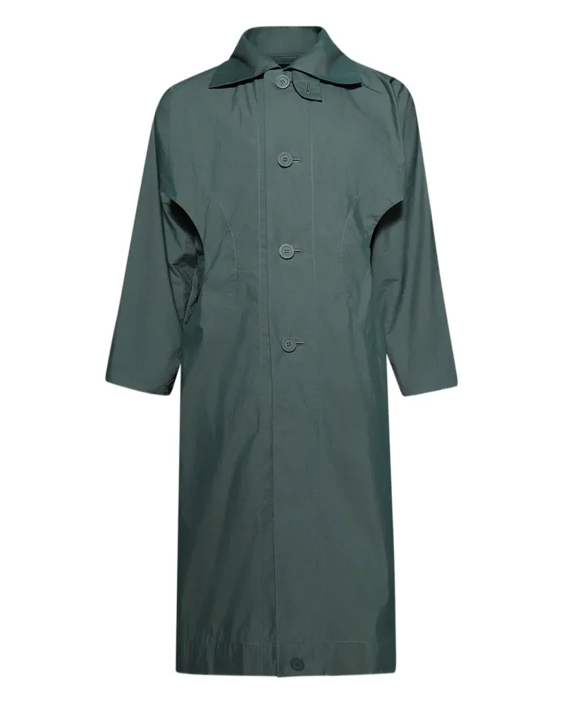 Issey Miyake Cavity button belted coat - Grün Grün
