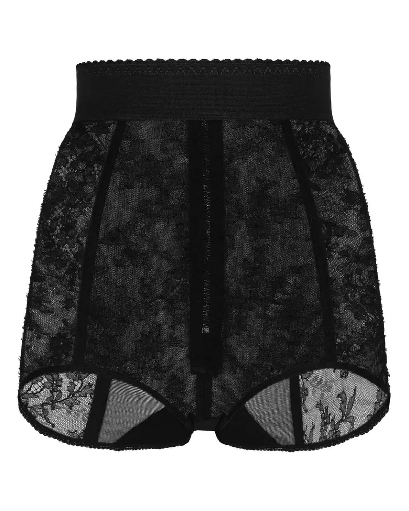 Dolce & Gabbana Panty aus Spitze mit hohem Bund - Schwarz Schwarz