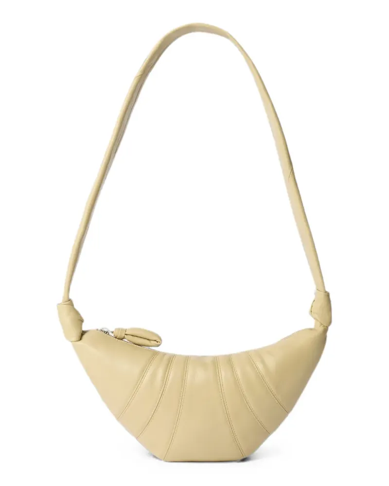 Christophe Lemaire small Croissant bag in leather - Nude Nude